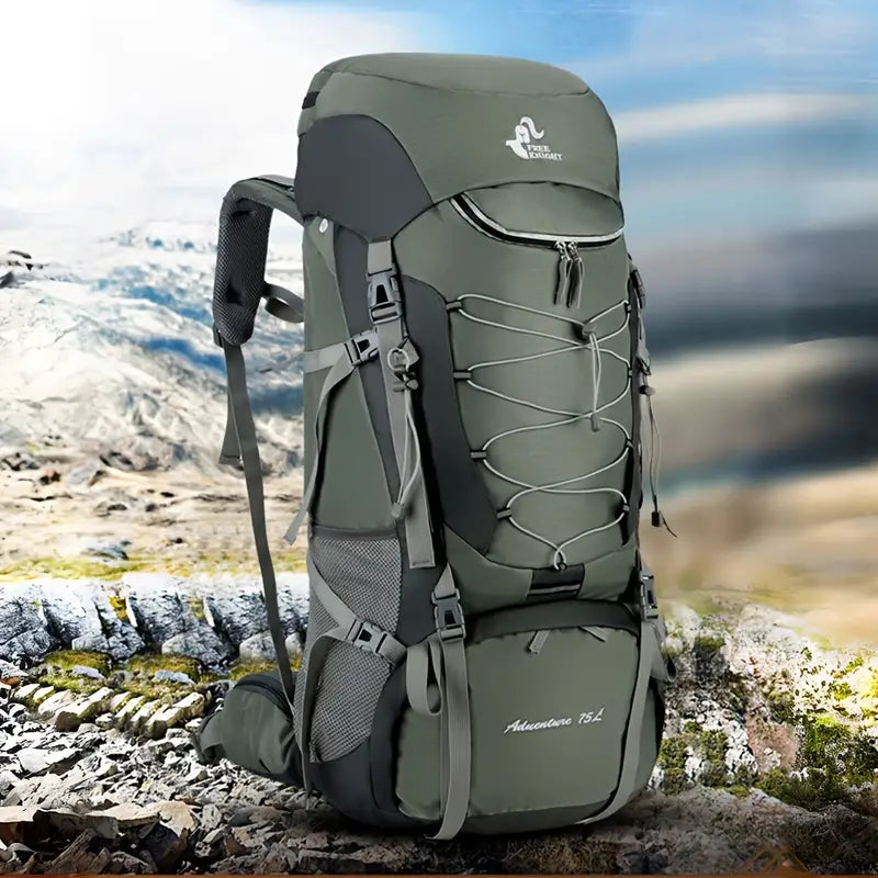 Large Camping Backpack with Rain Cover