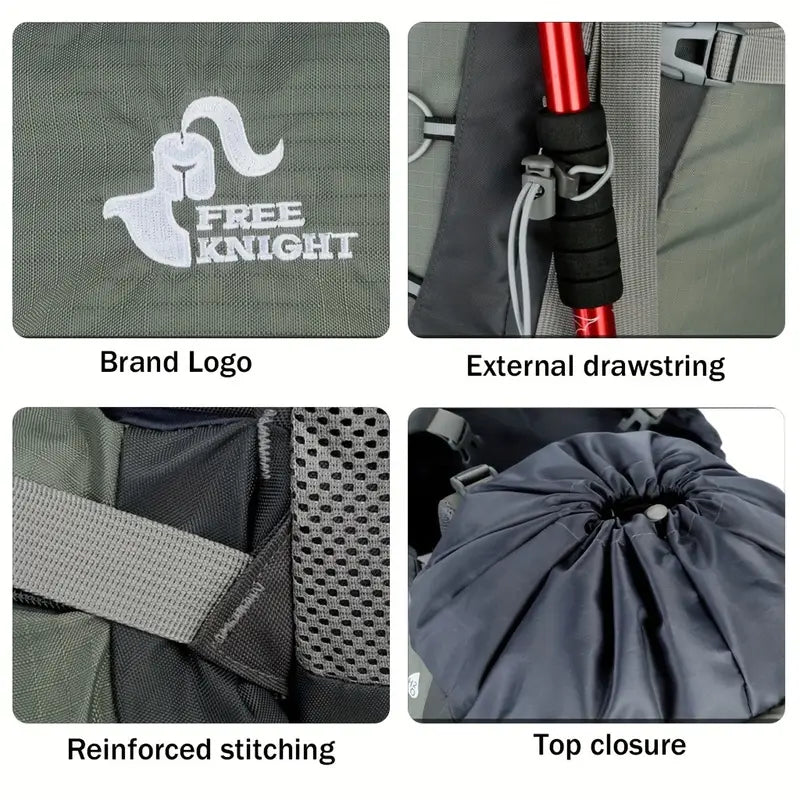 Large Camping Backpack with Rain Cover