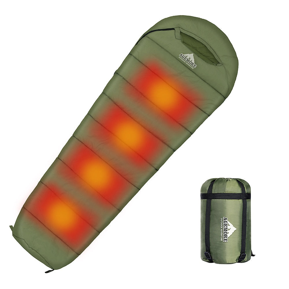 Sleeping Bag with Heating Pads