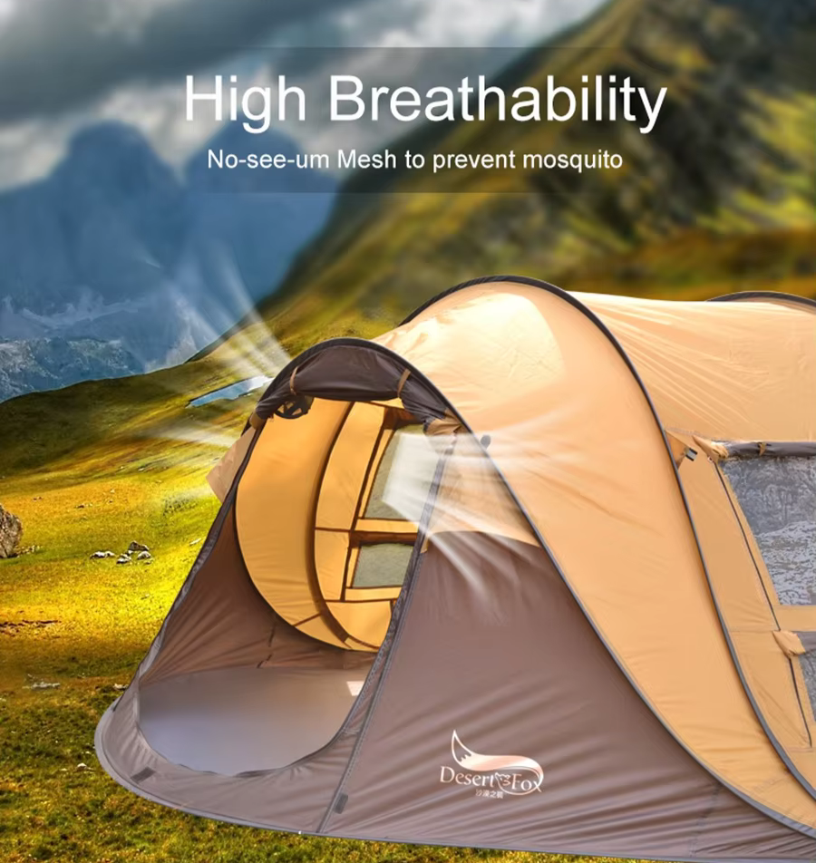 4-Person Outdoor Tent - Automatic Opening Design