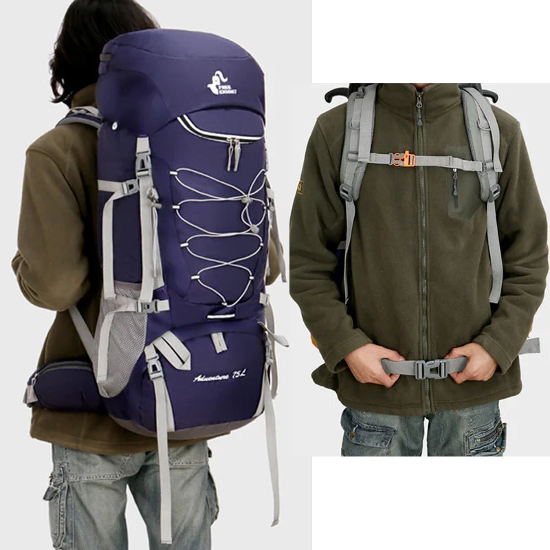 Large Camping Backpack with Rain Cover